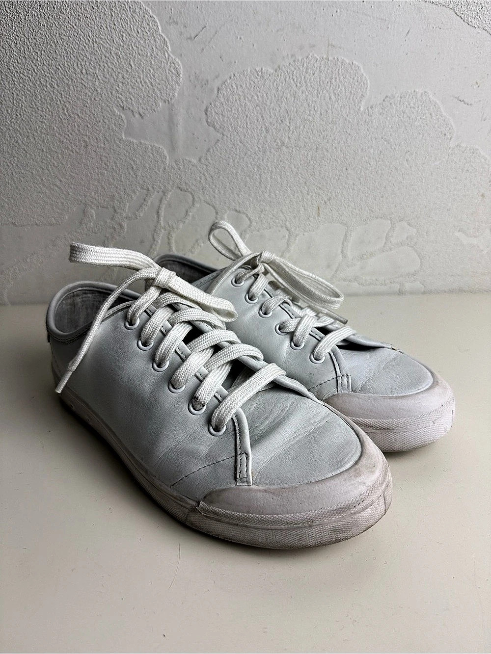 rag & bone Standard Issue White Leather Low Top Sneakers Size 36.5